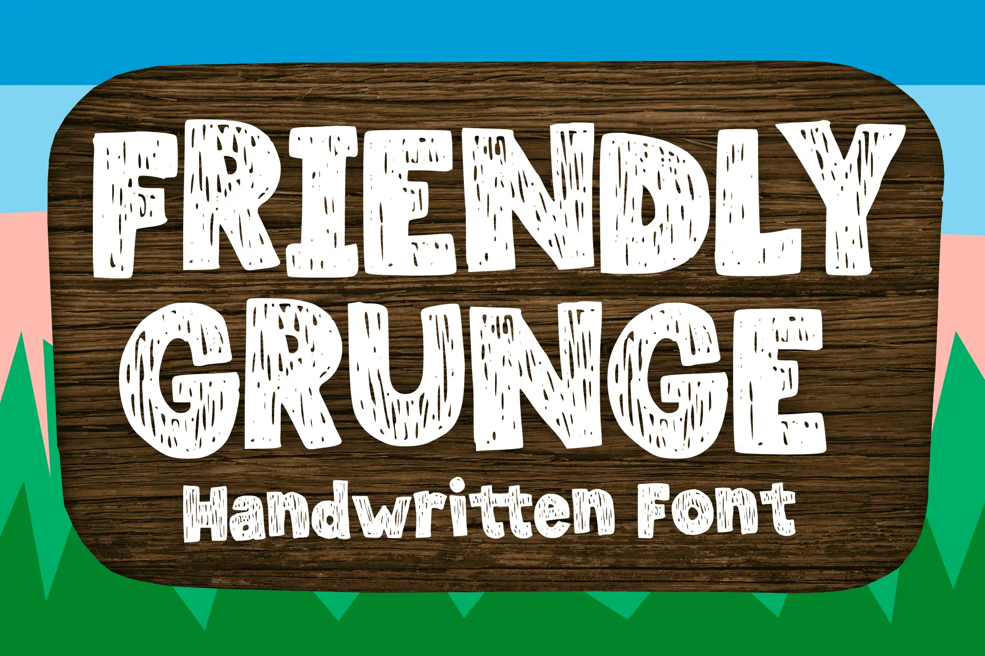 Friendly Grunge font preview from Creative Fabrica
