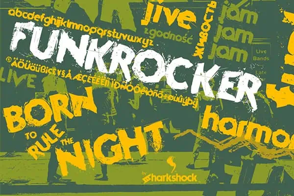 Funkrocker font preview from Creative Fabrica