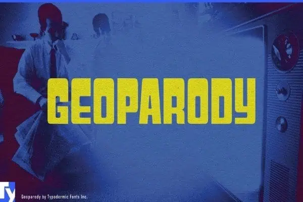 Geoparody font preview from Creative Fabrica