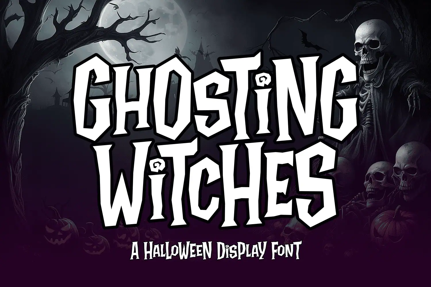Ghosting Witches font preview from Creative Fabrica