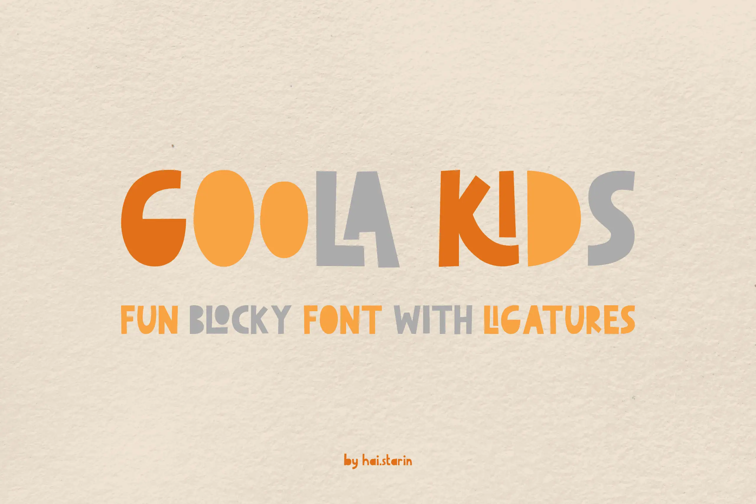 Goola Kids font preview from Creative Fabrica