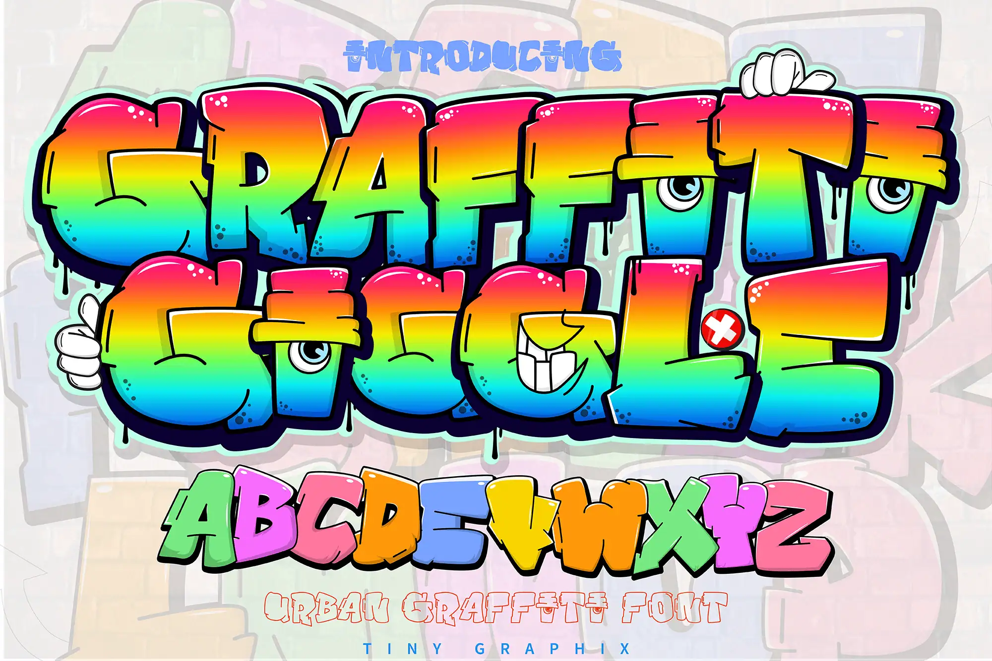 Graffiti Giggle font preview from Creative Fabrica