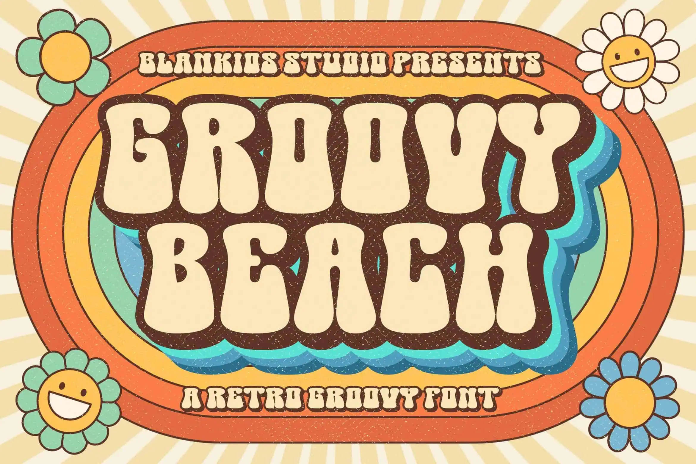 Groovy Beach font preview from Creative Fabrica
