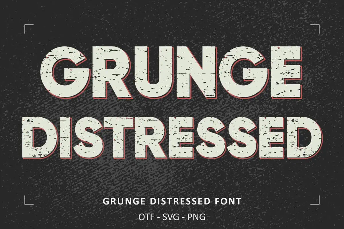 Grunge Distressed font preview from Creative Fabrica