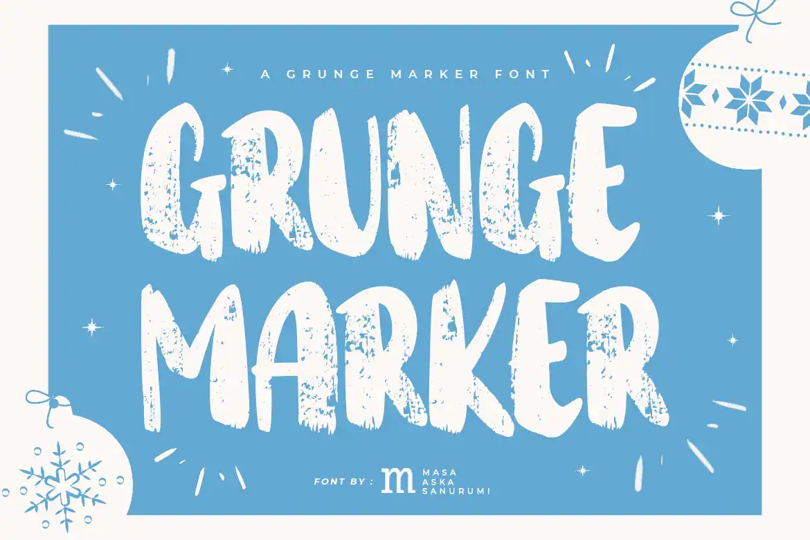 Grunge Marker font preview from Creative Fabrica