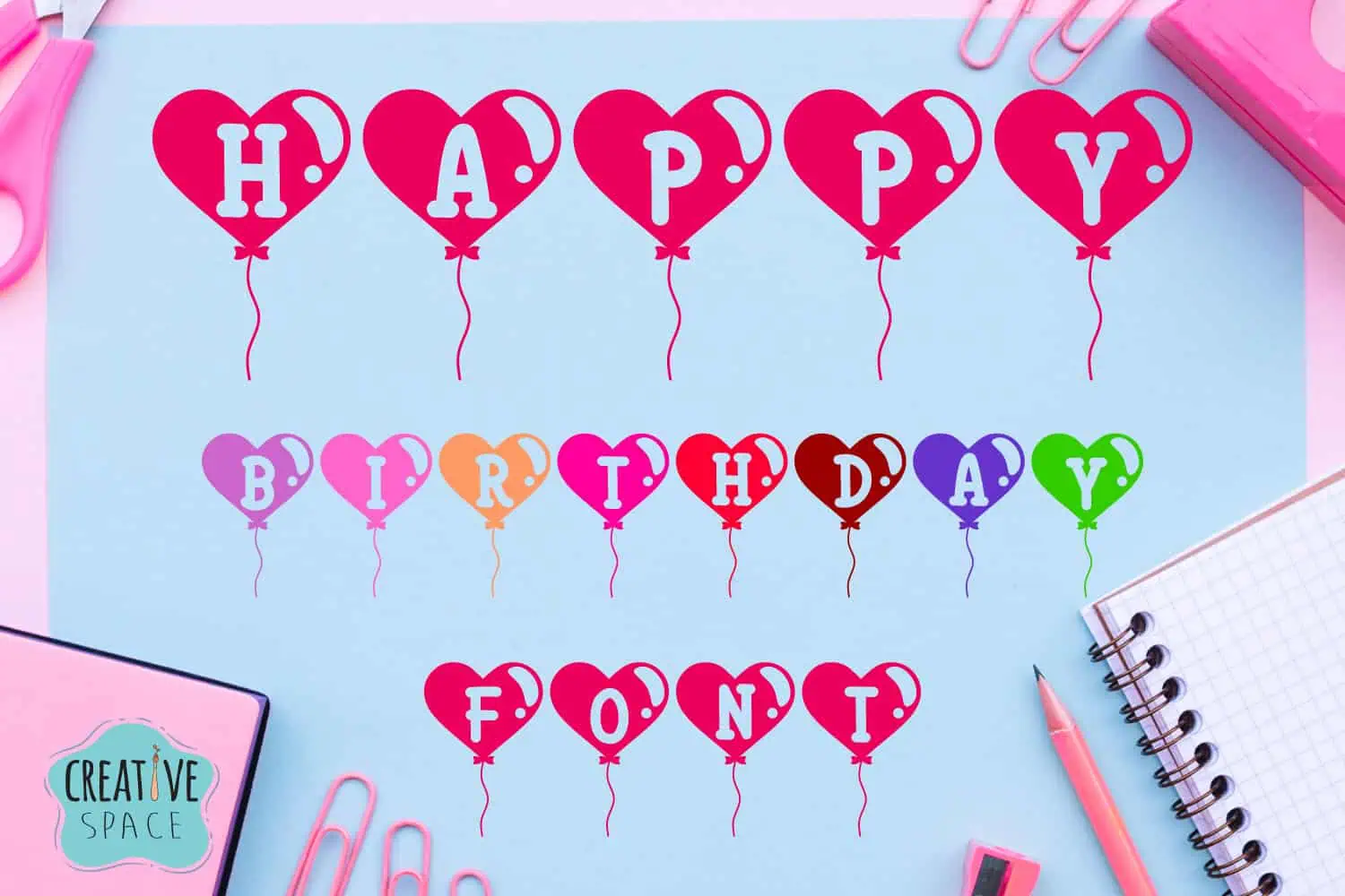 Happy Birthday font preview from Creative Fabrica