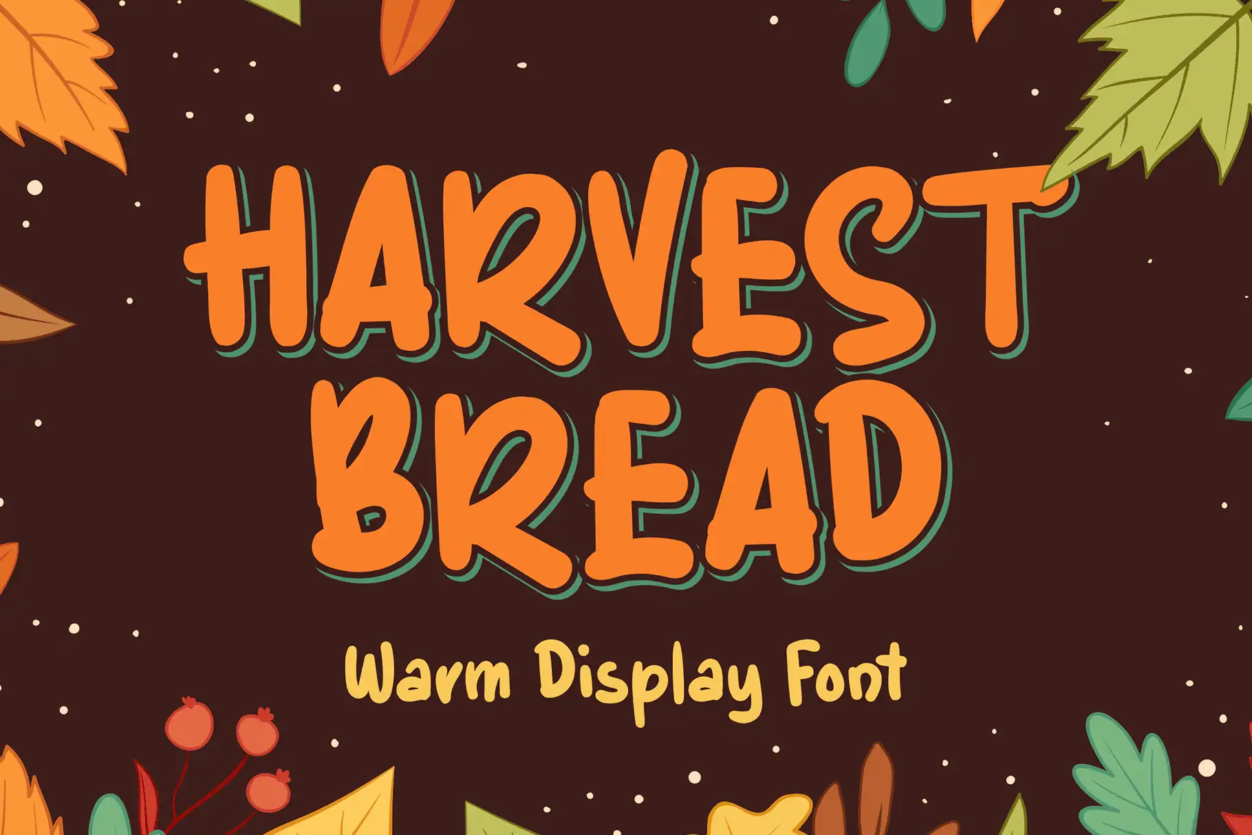 Harvest Bread font preview from Creative Fabrica