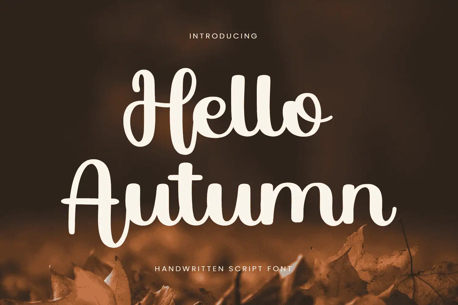Hello Autumn font preview from Creative Fabrica