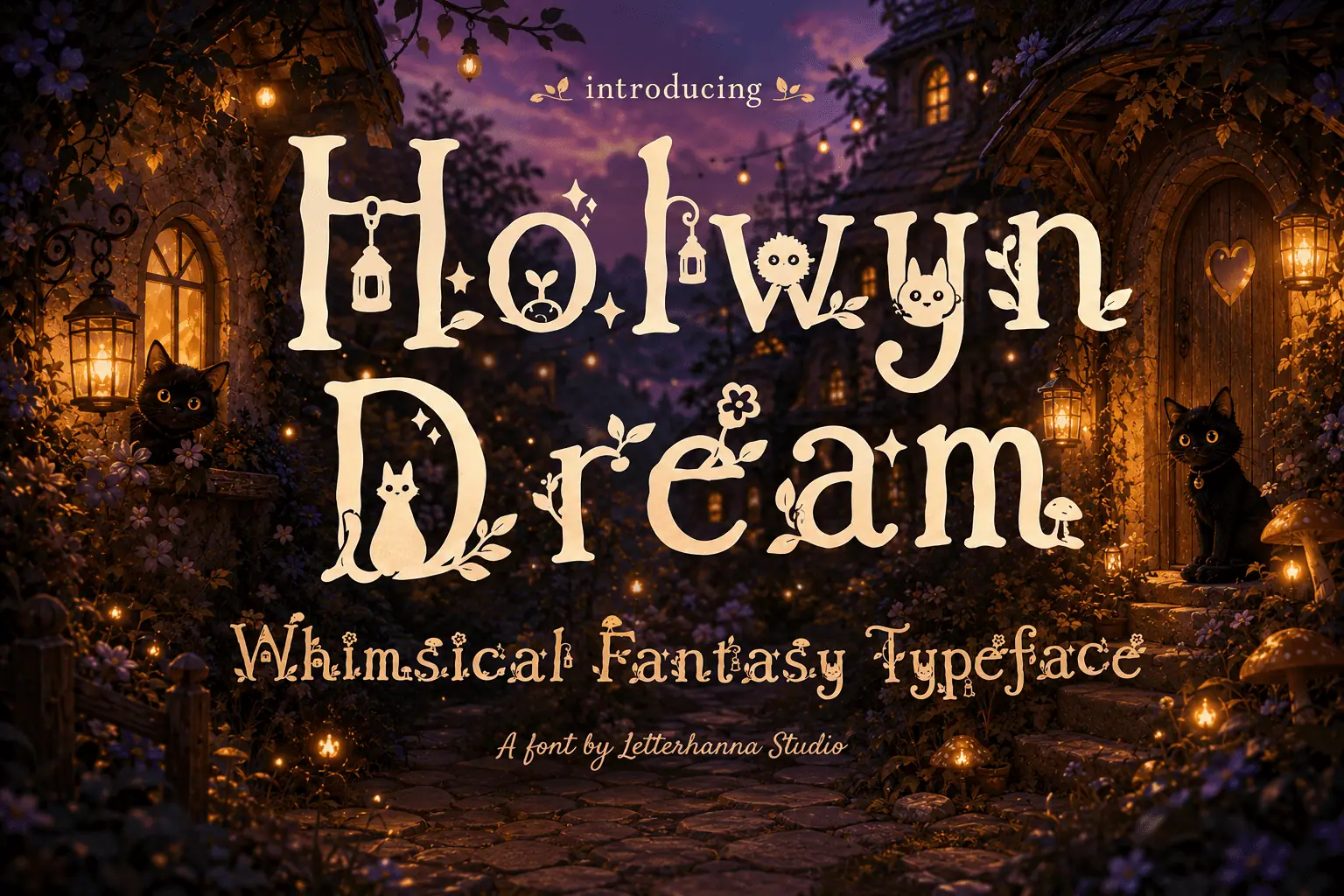 Holwyn Dream font preview from Creative Fabrica