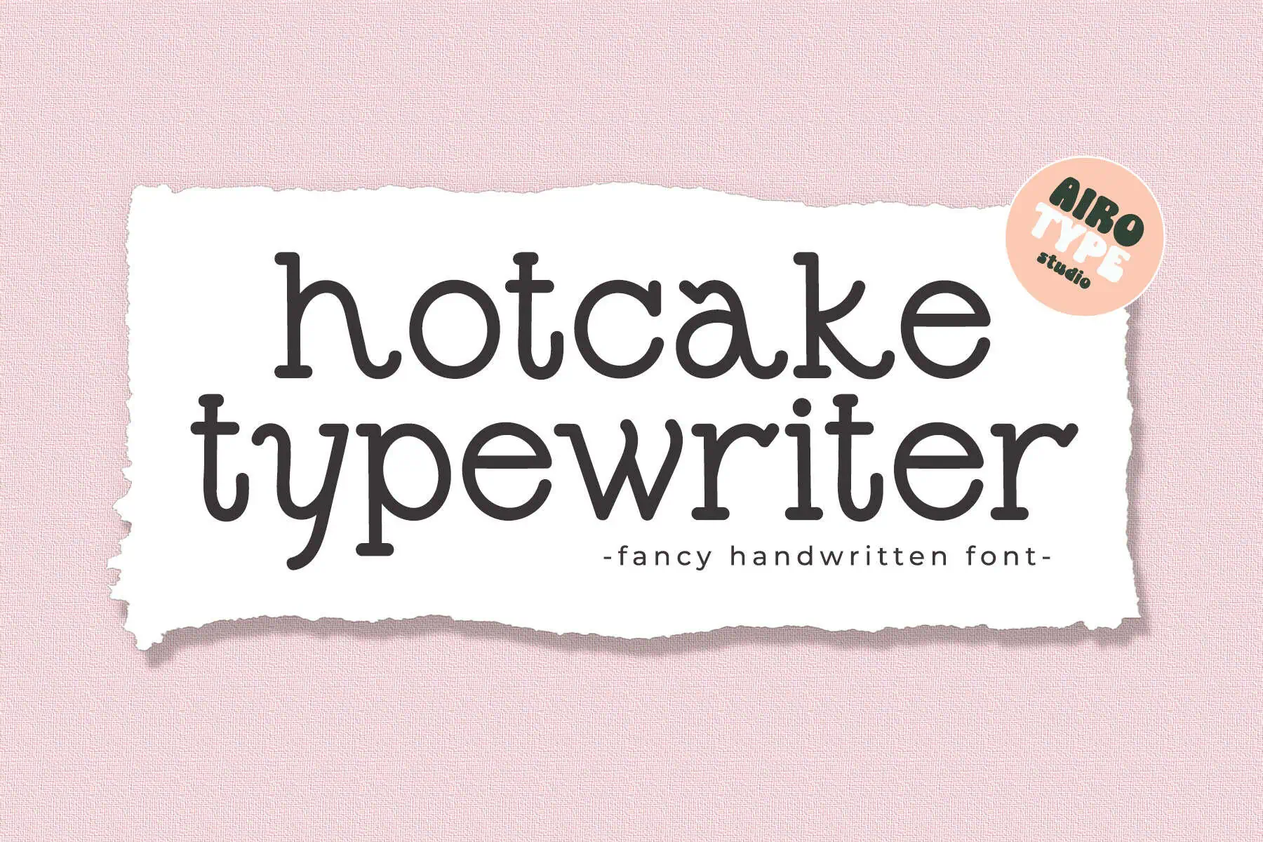 Hotcake Typewriter font preview from Creative Fabrica