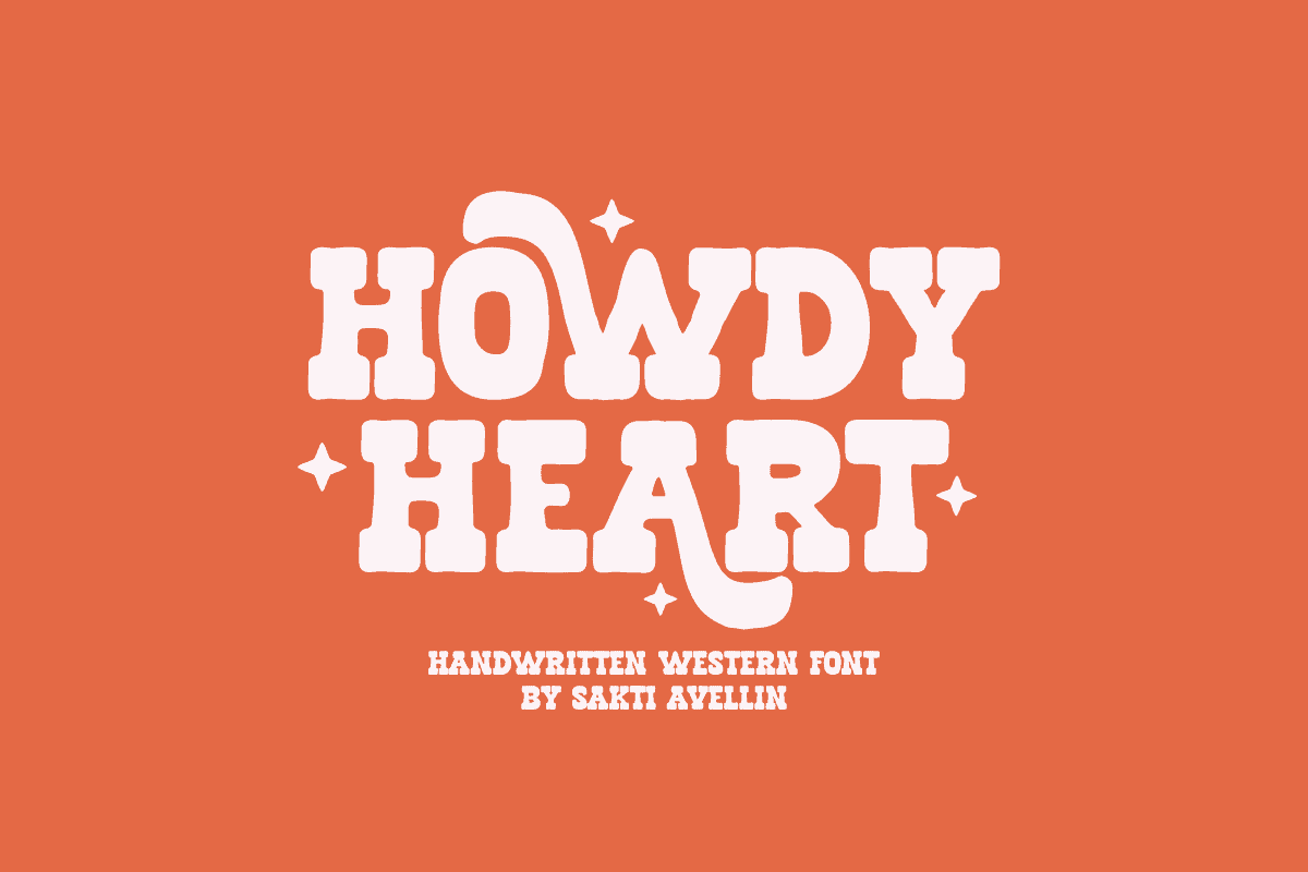 Howdy Heart font preview from Creative Fabrica