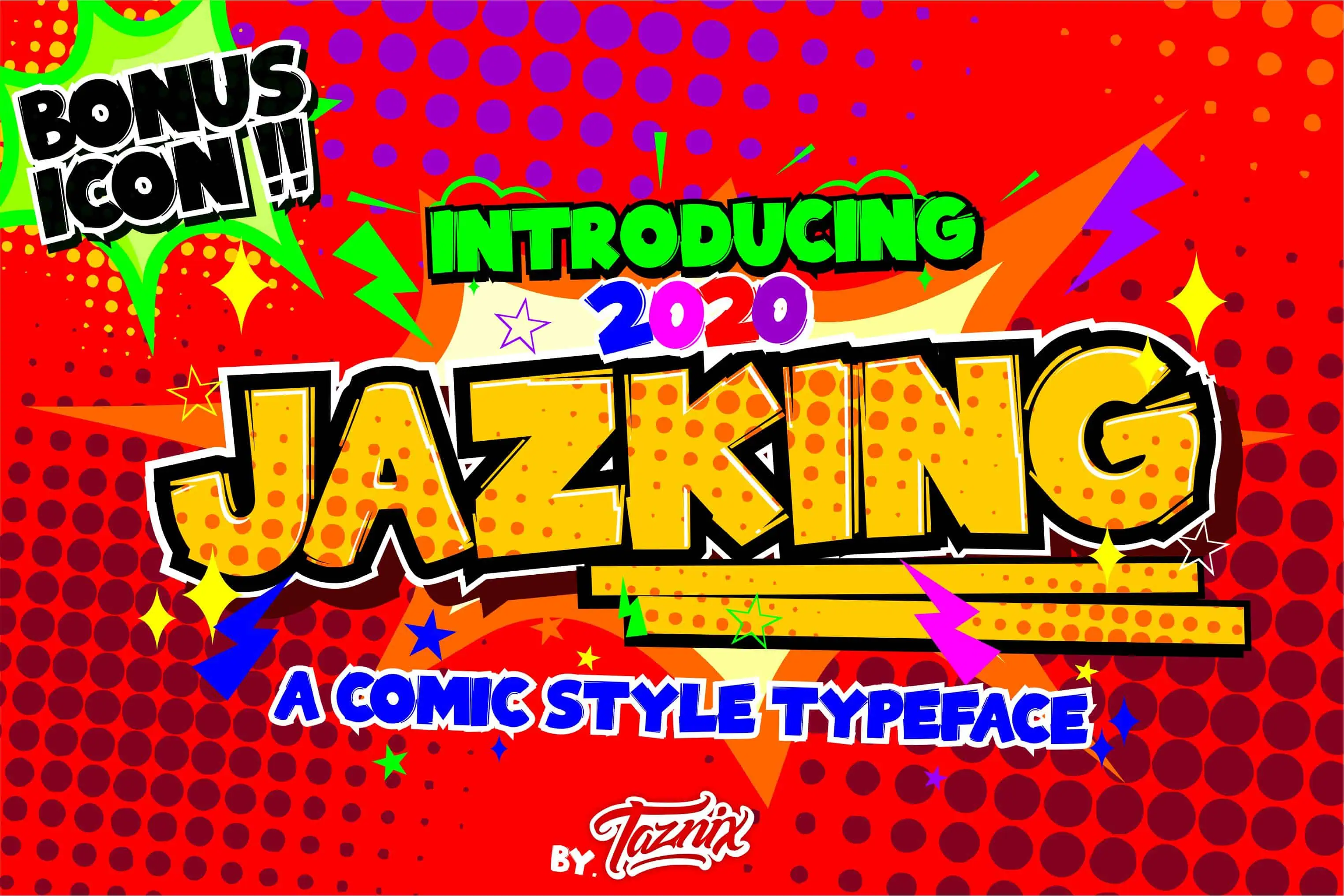 Jazking font preview from Creative Fabrica