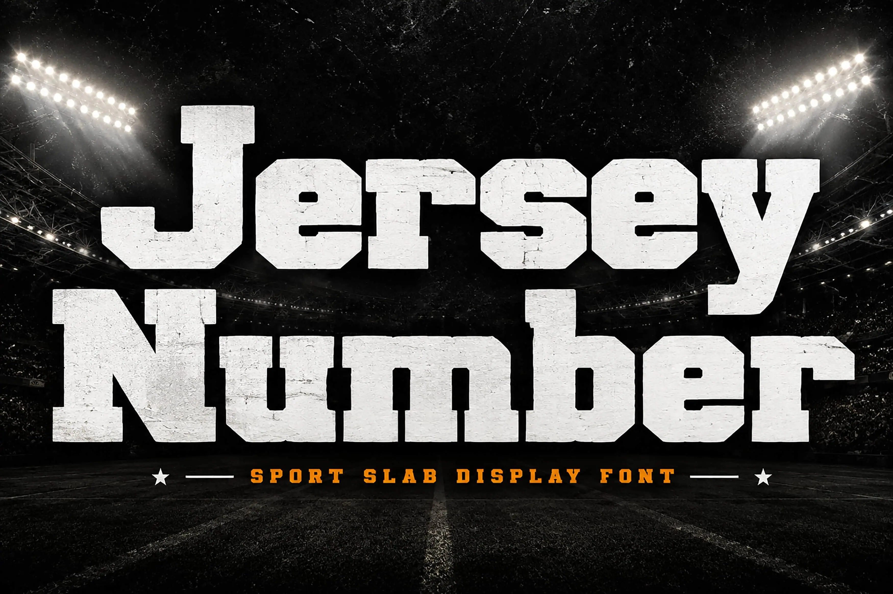 Jersey Number font preview from Creative Fabrica