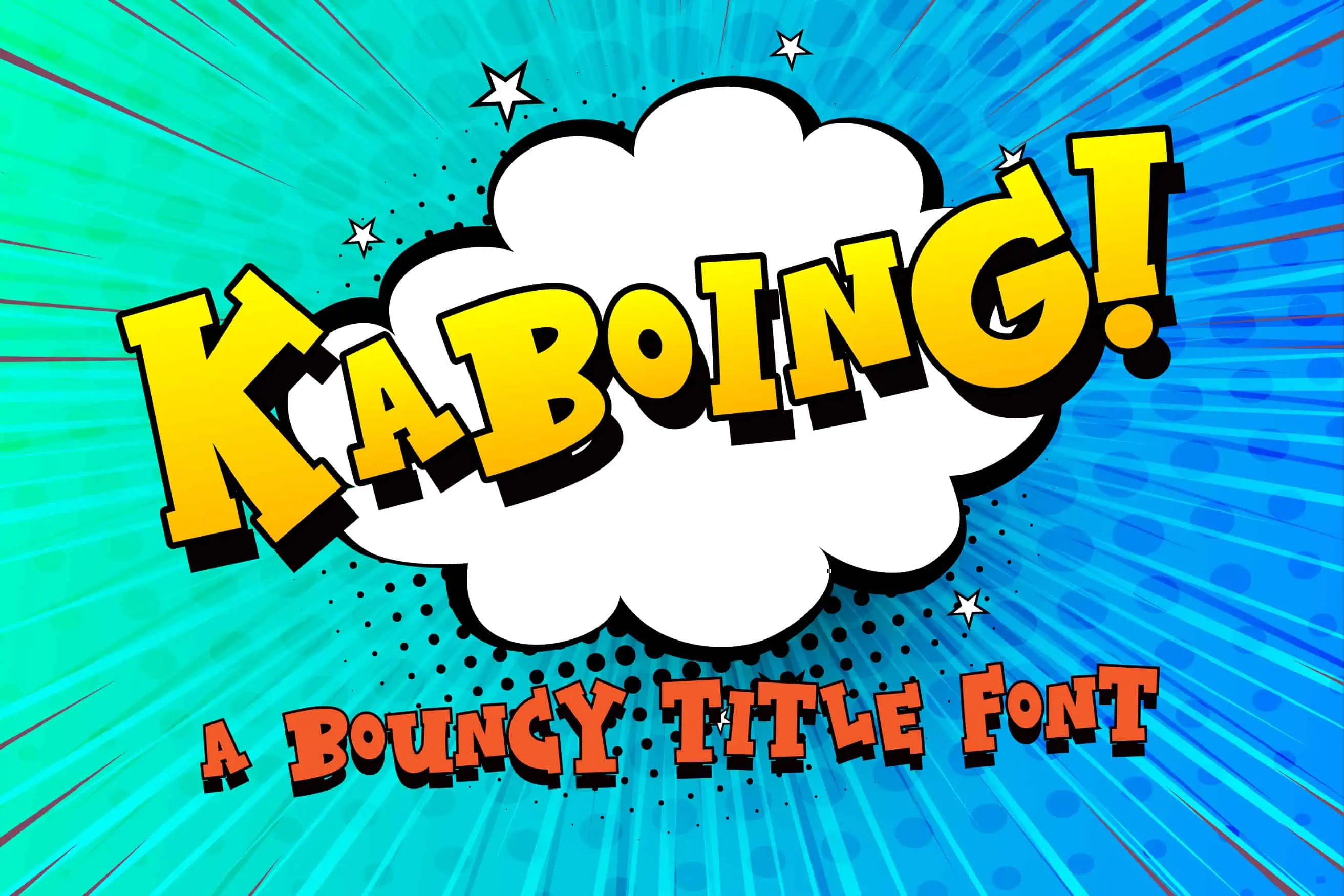 Kaboing font preview from Creative Fabrica