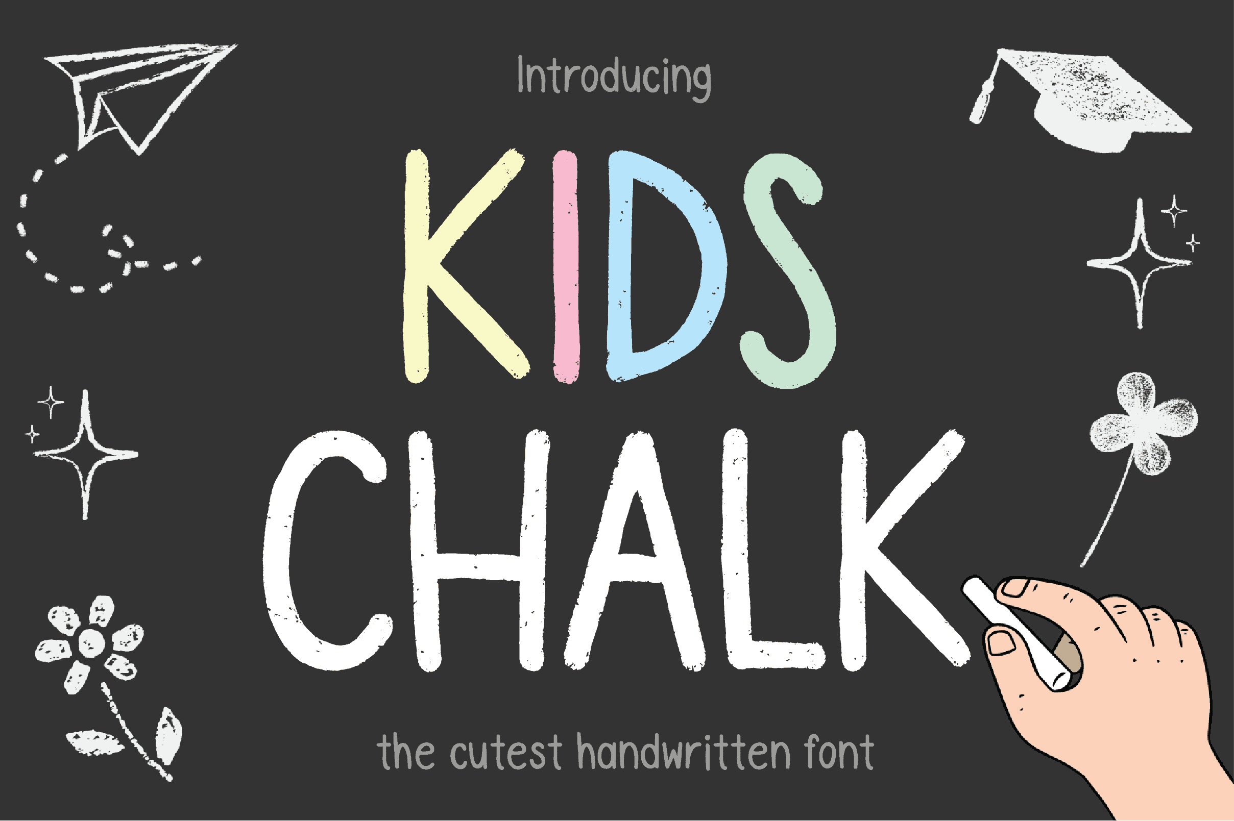 Kids Chalk font preview from Creative Fabrica
