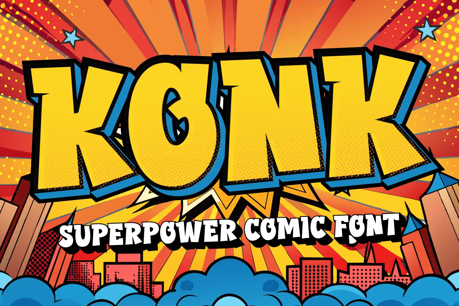 Konk font preview from Creative Fabrica