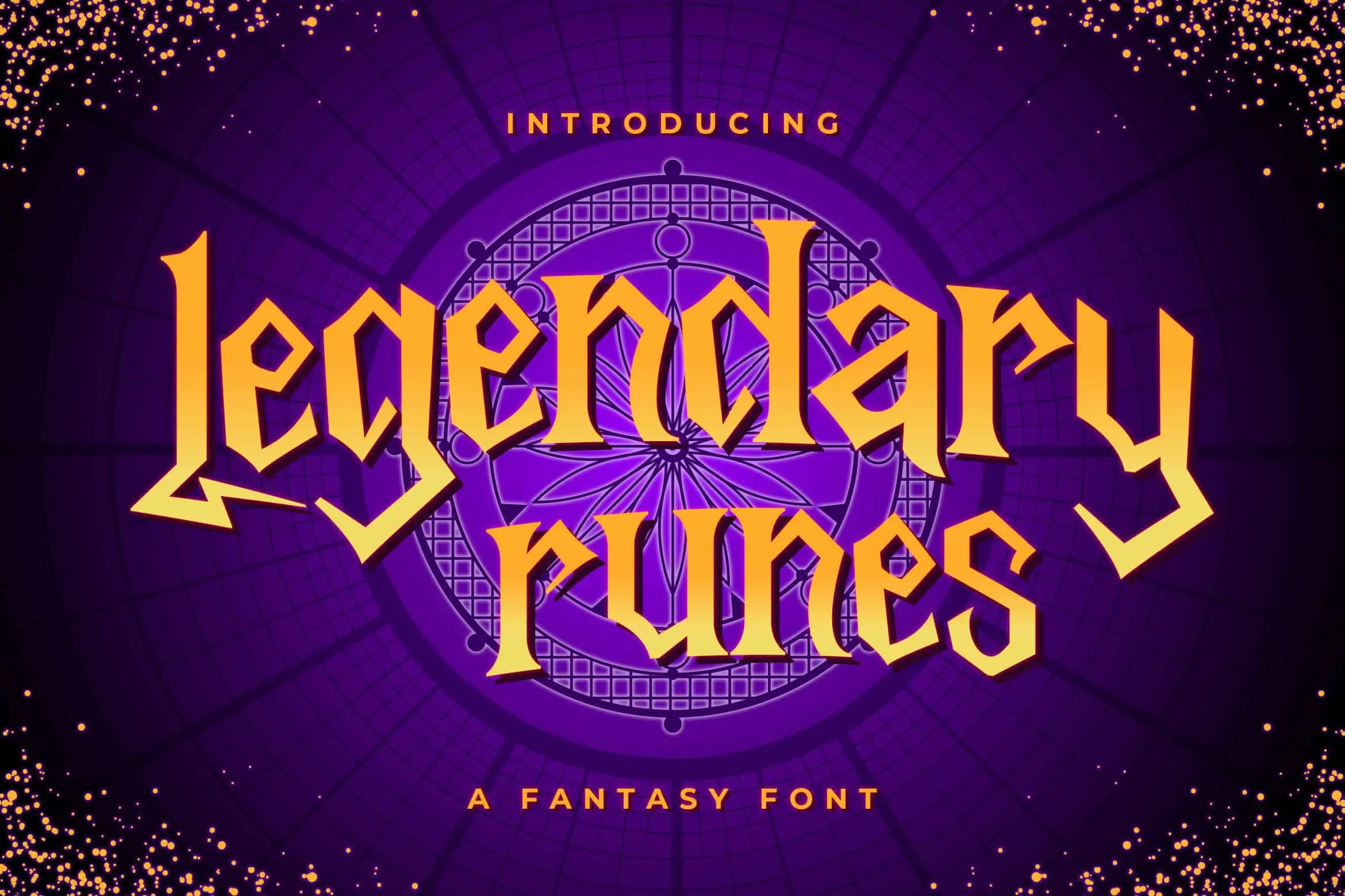 Legendary Runes font preview from Creative Fabrica