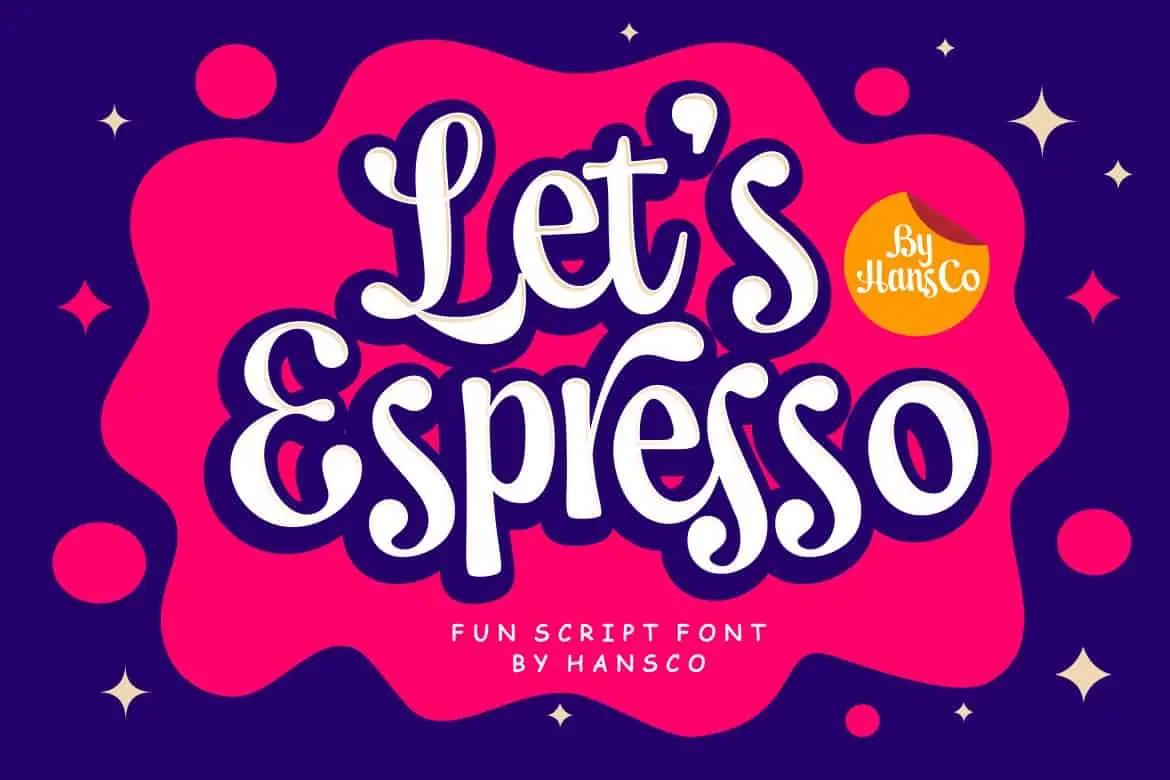Letโs Espresso font preview from Creative Fabrica