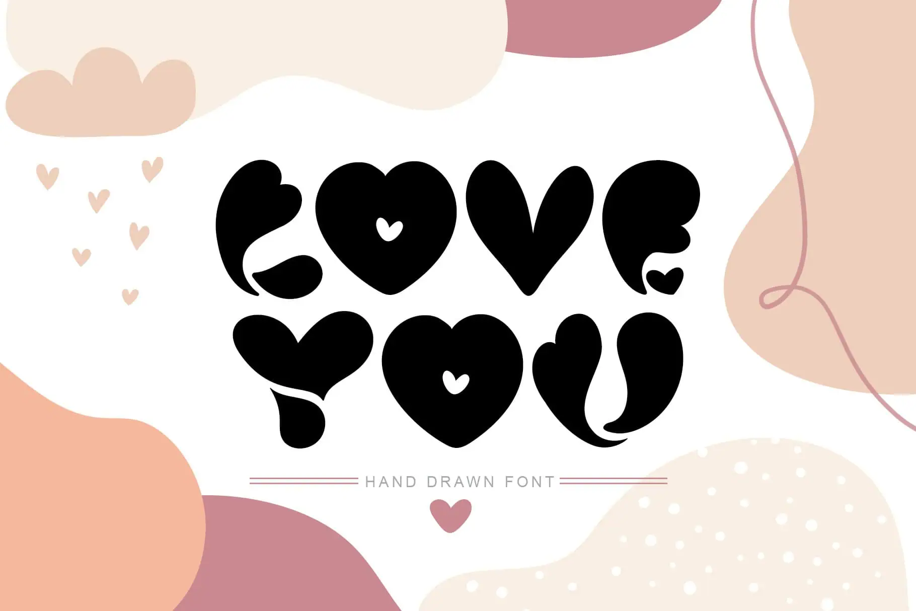Love You font preview from Creative Fabrica