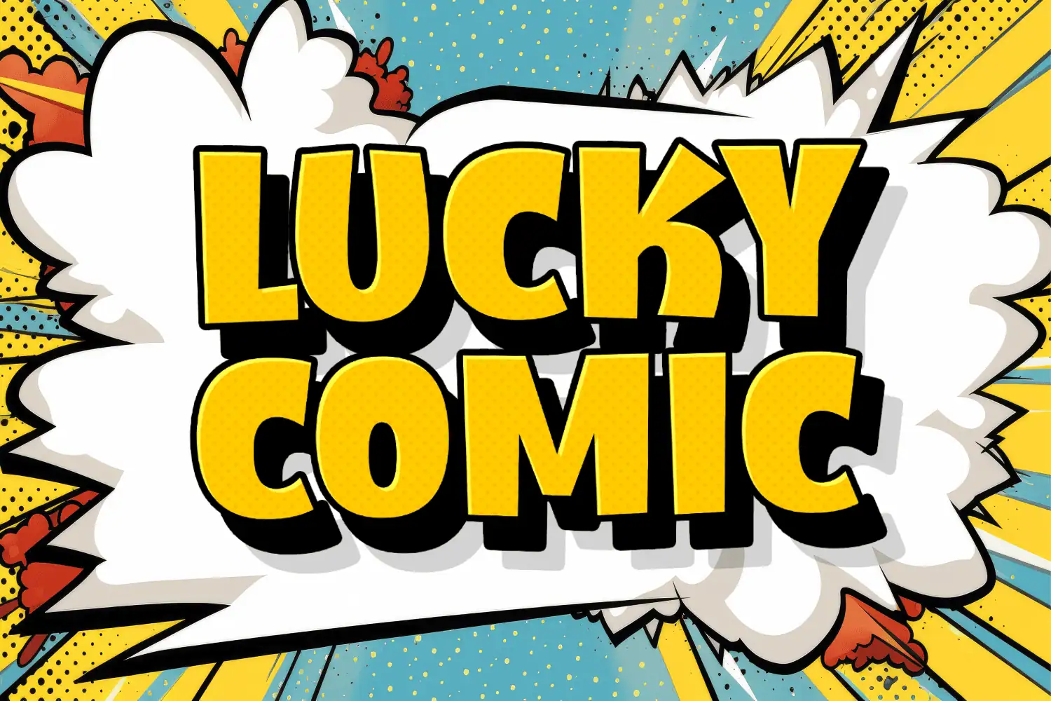 Lucky Comic font preview from Creative Fabrica