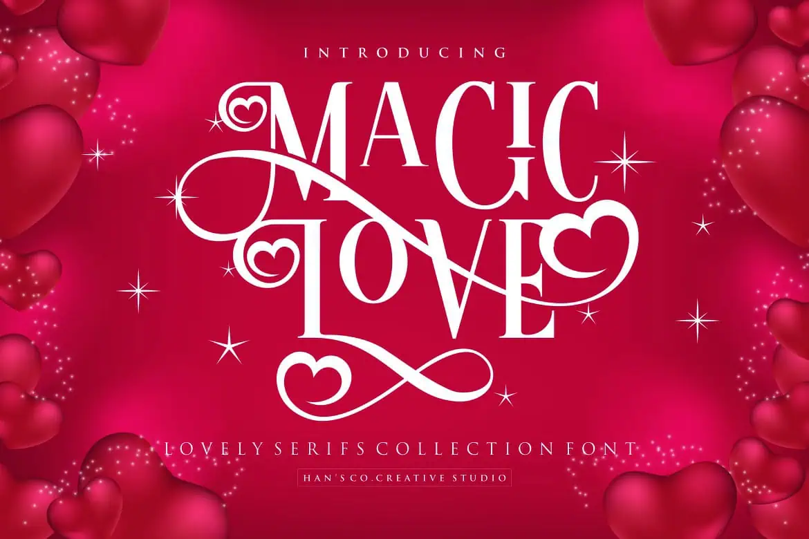 Magic Love font preview from Creative Fabrica