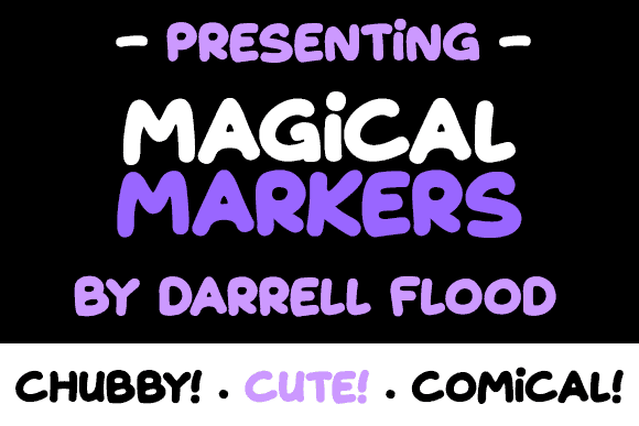 Magical Markers font preview from Creative Fabrica
