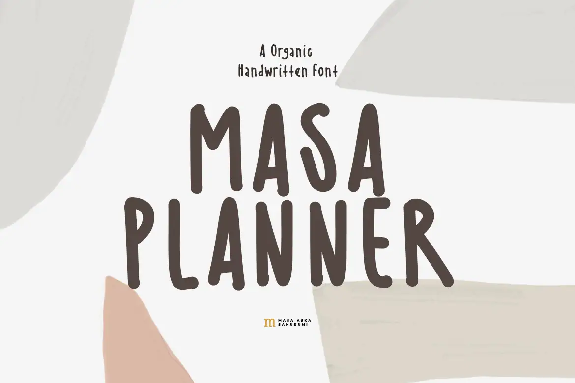 Masa Planner font preview from Creative Fabrica