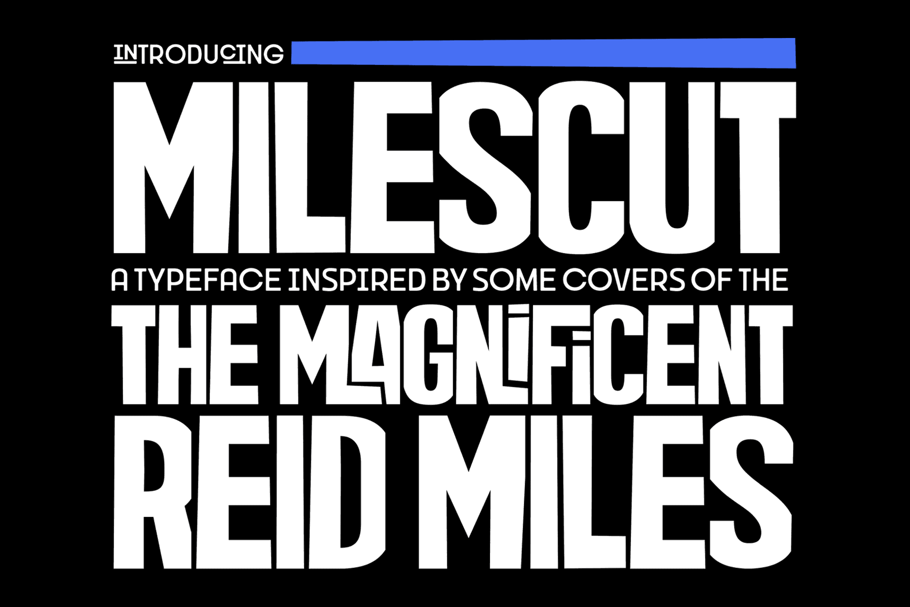 Milescut font preview from Creative Fabrica