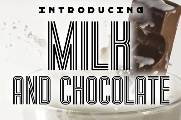 Milk and Chocolate font preview from Creative Fabrica