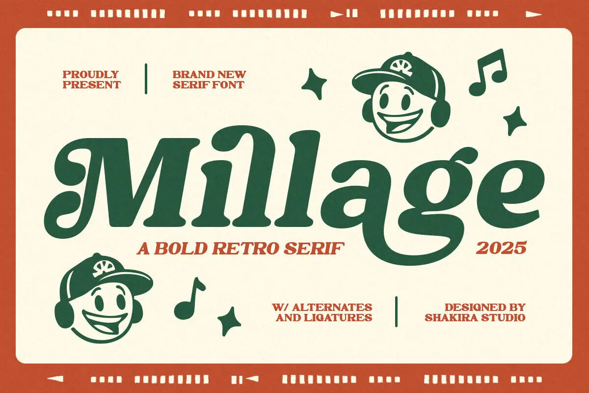 Millage font preview from Creative Fabrica