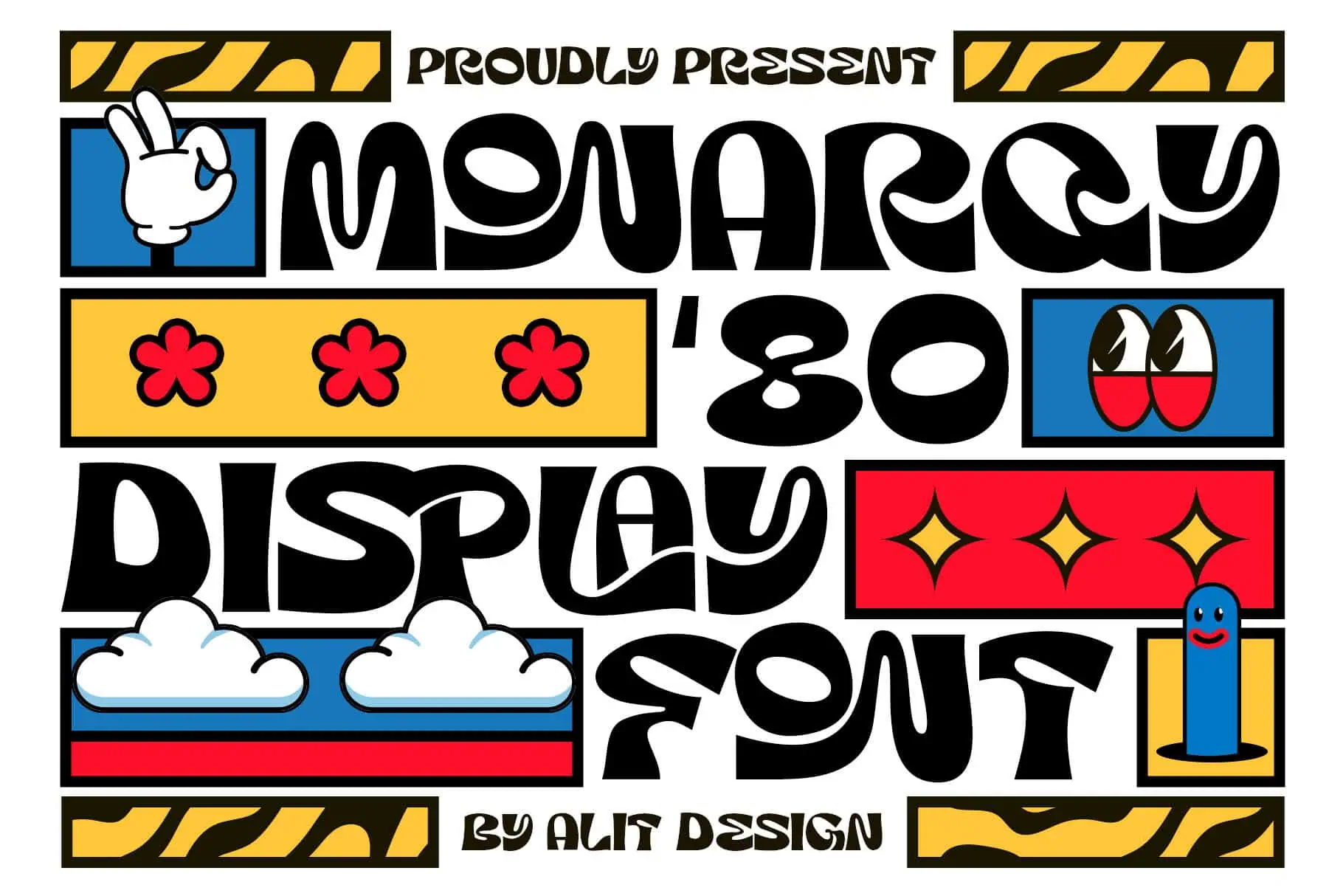 Monarqy font preview from Creative Fabrica