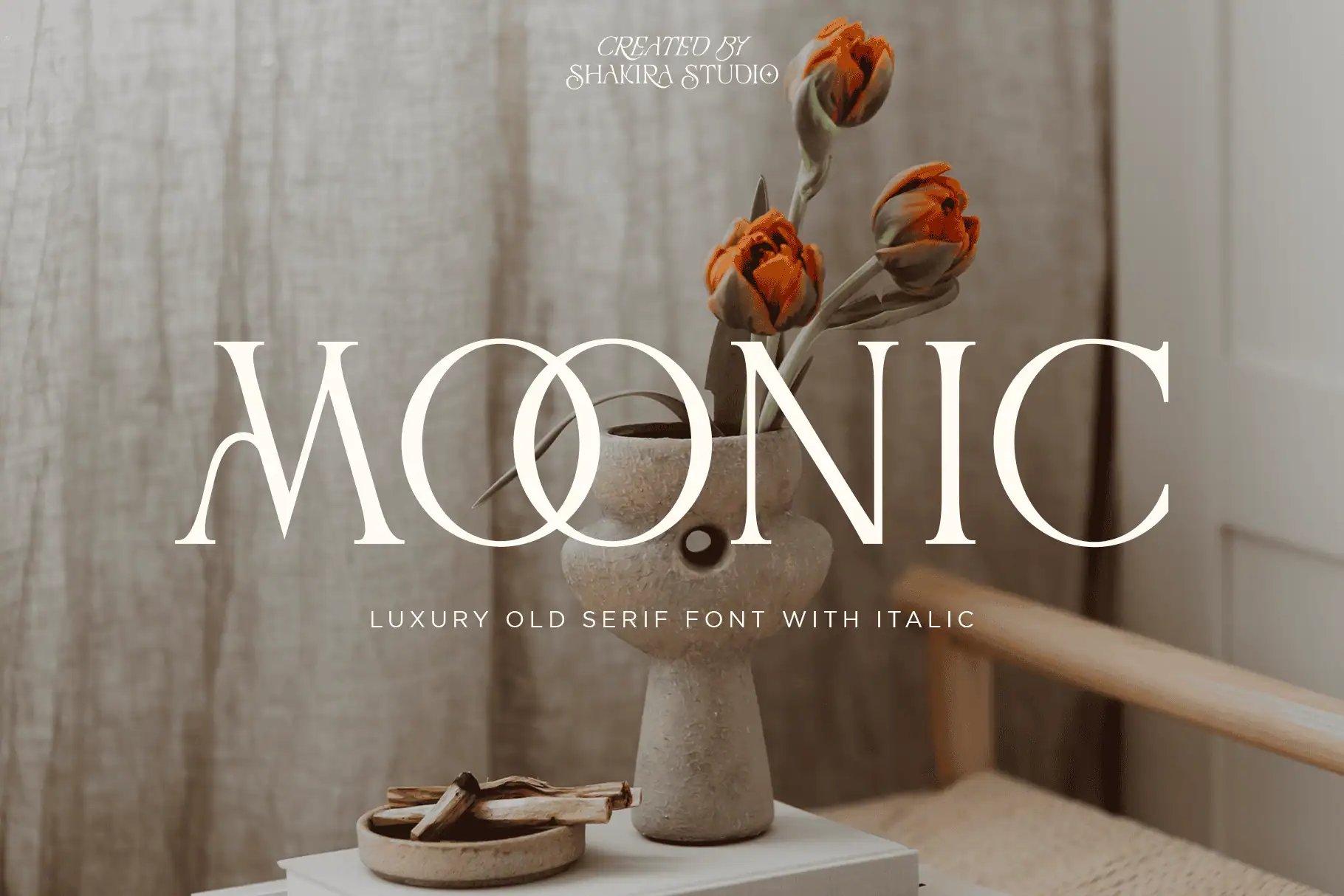 Moonic font preview from Creative Fabrica