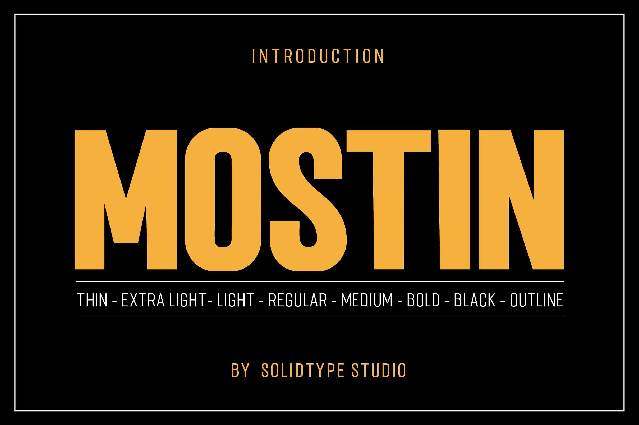 Mostin font preview from Creative Fabrica