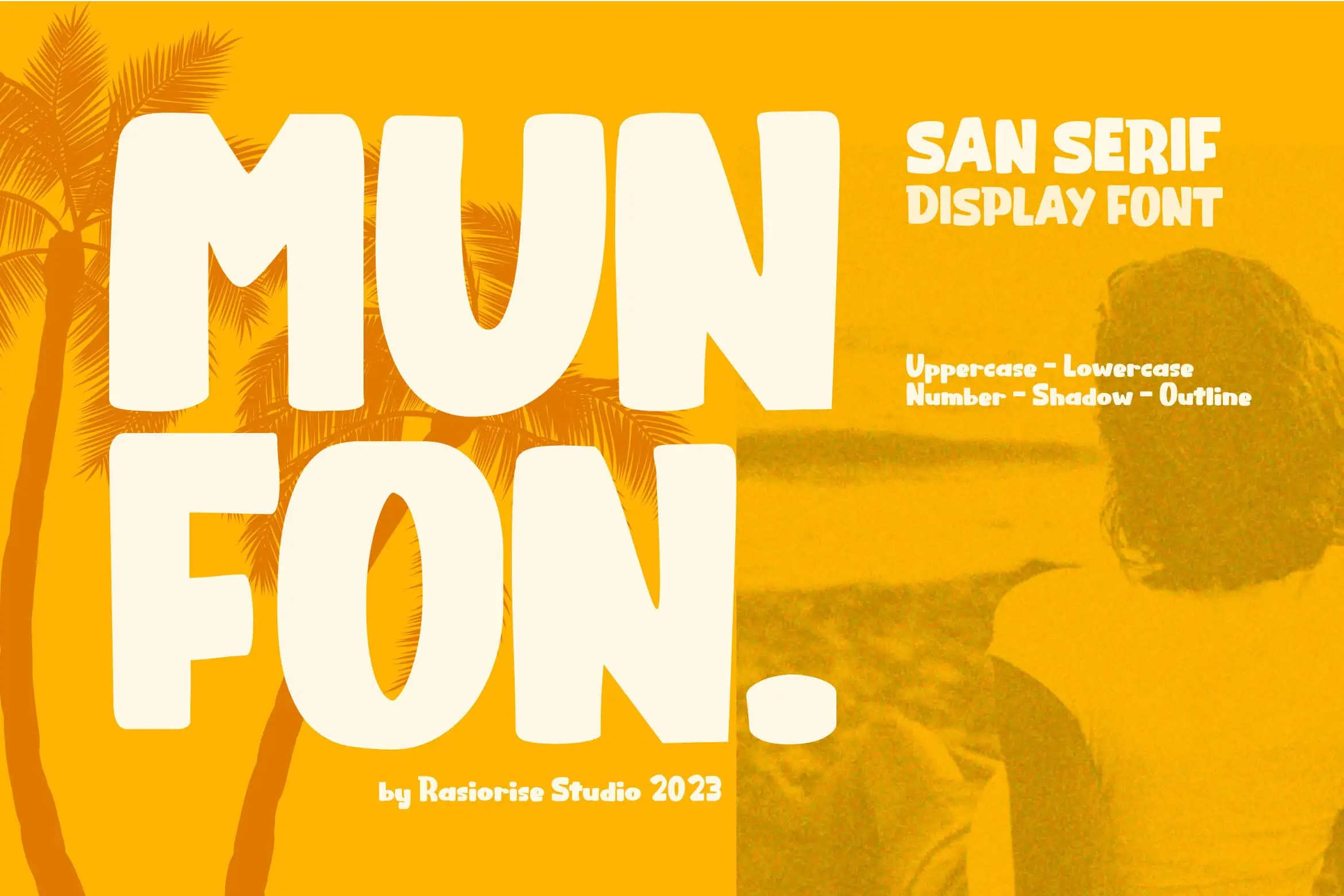 Munfon font preview from Creative Fabrica