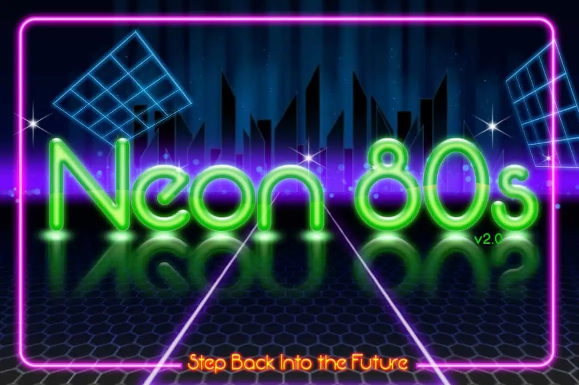 Neon 80s font preview from Creative Fabrica
