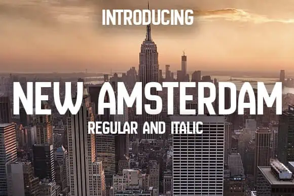 New Amsterdam font preview from Creative Fabrica