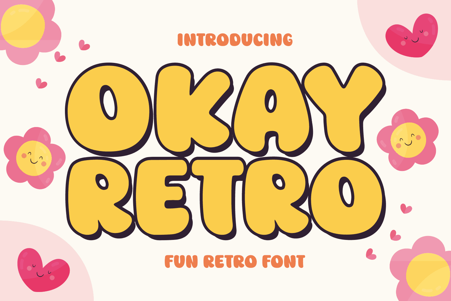 Okay Retro font preview from Creative Fabrica