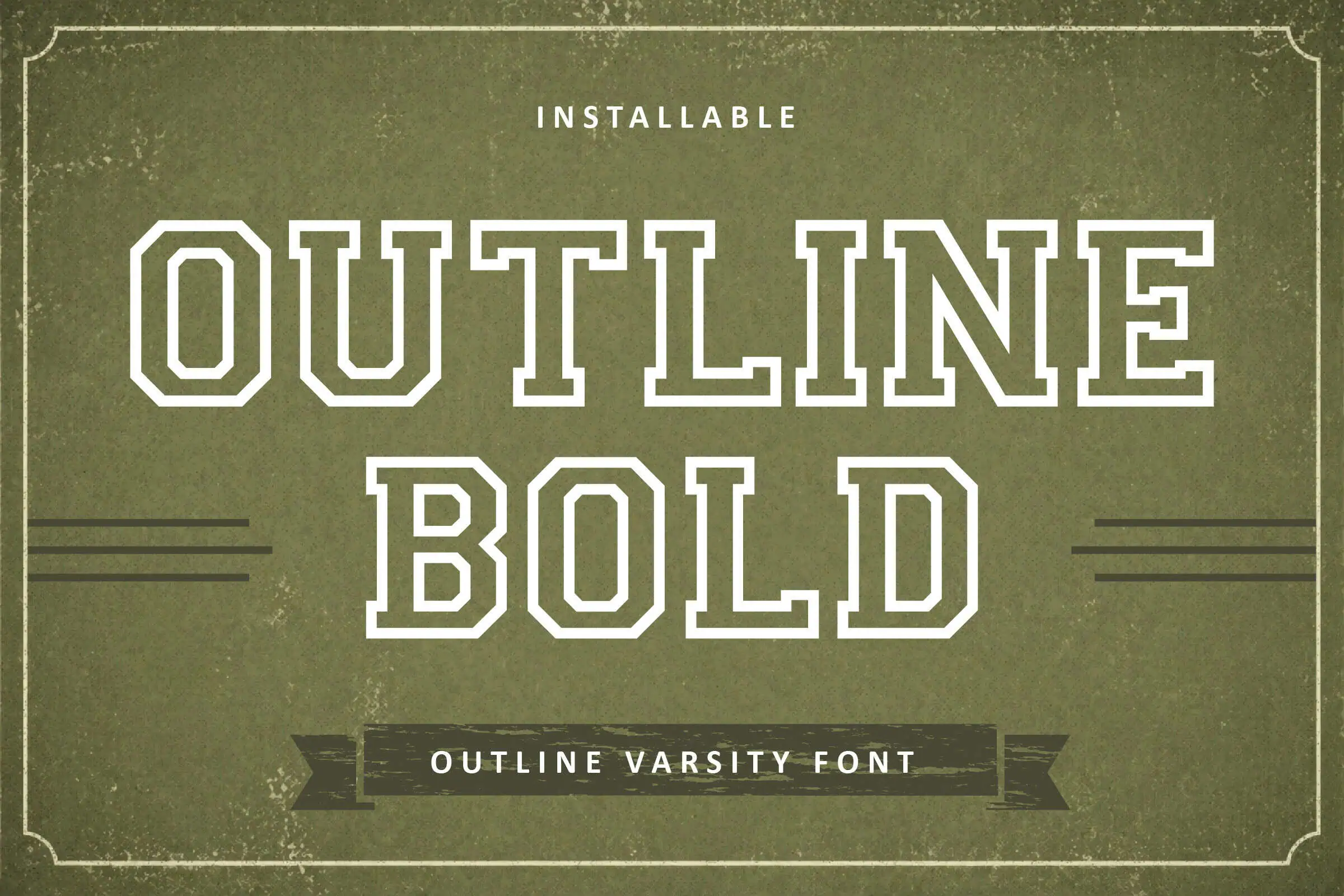 Outline font preview from Creative Fabrica