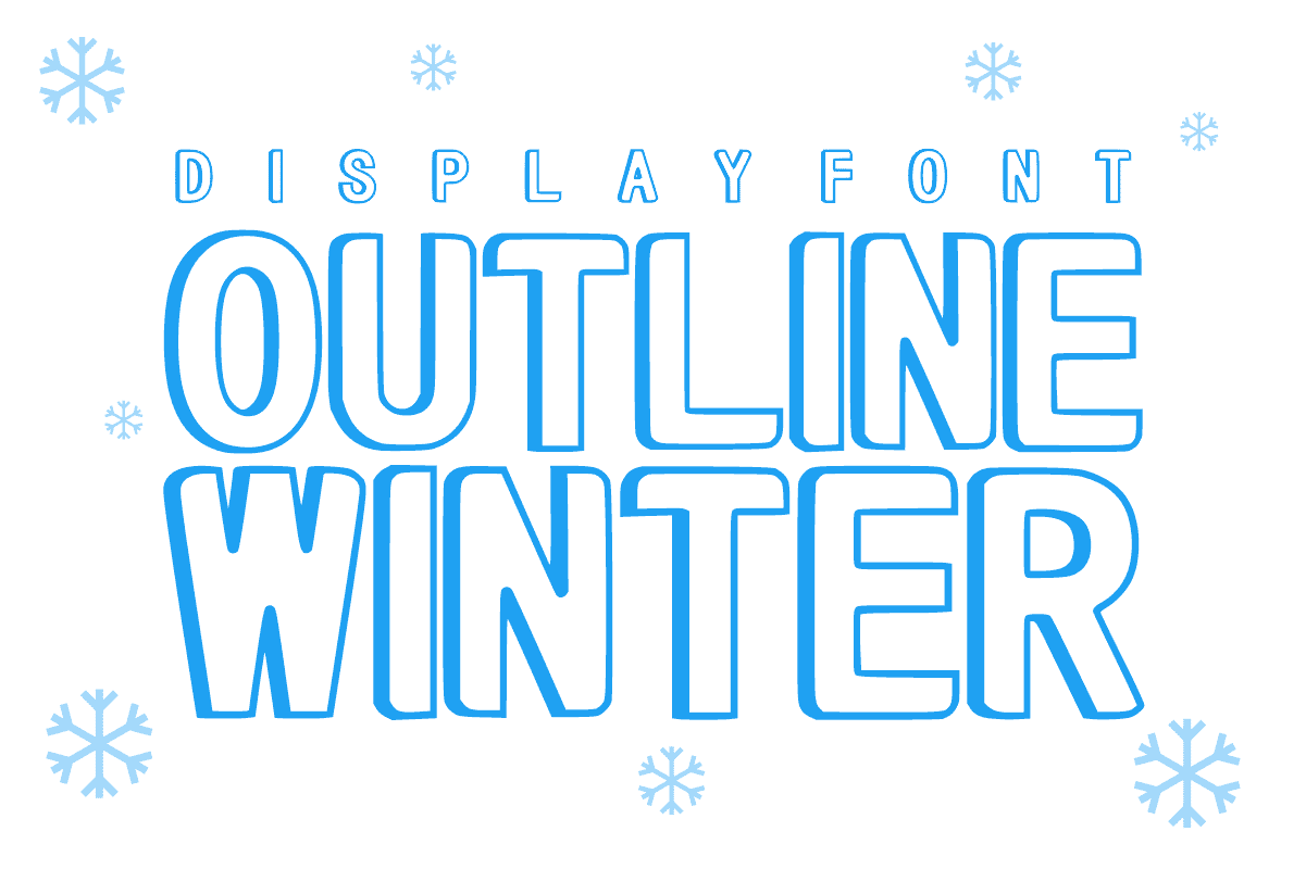 Outline Winter font preview from Creative Fabrica