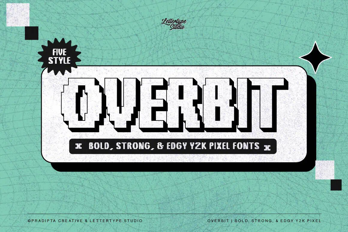 Overbit font preview from Creative Fabrica