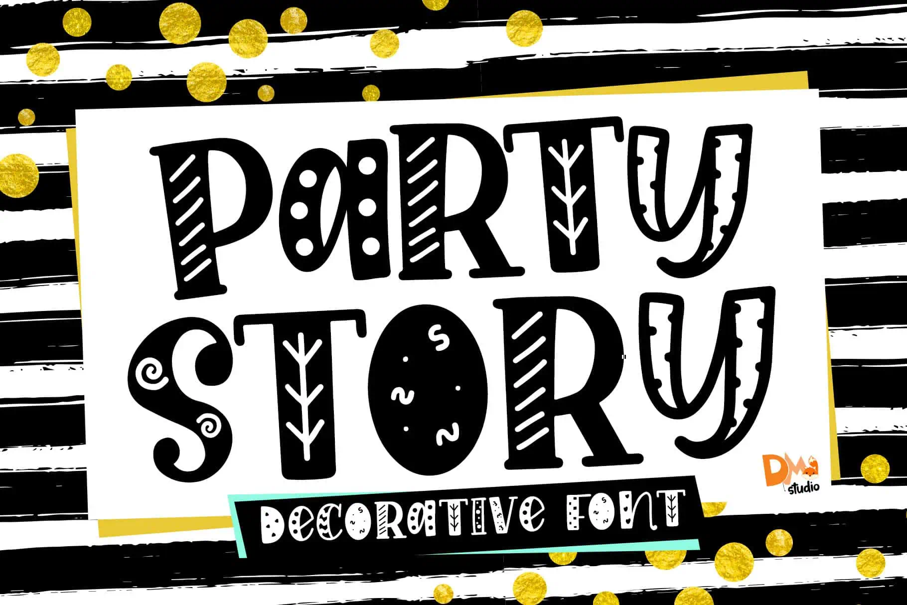 Party Story font preview from Creative Fabrica