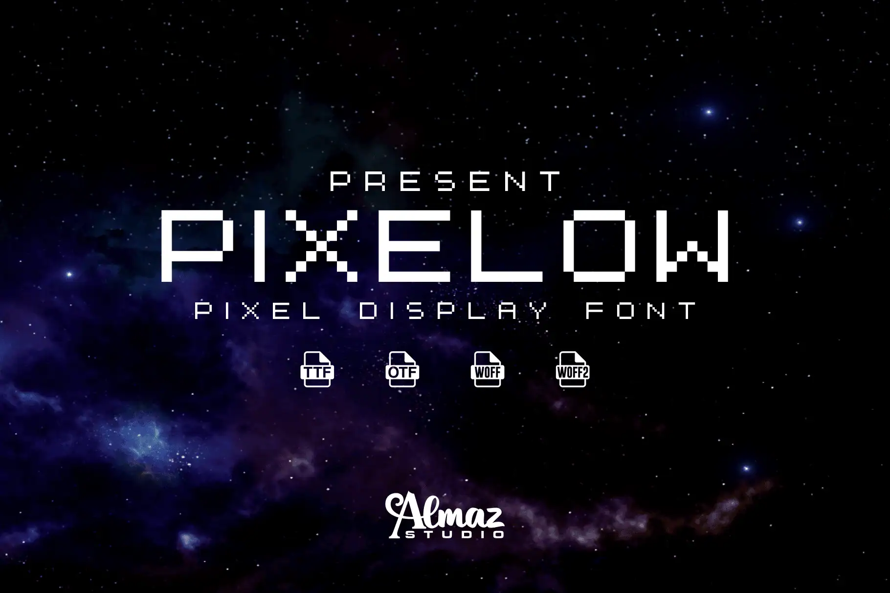 Pixelow font preview from Creative Fabrica