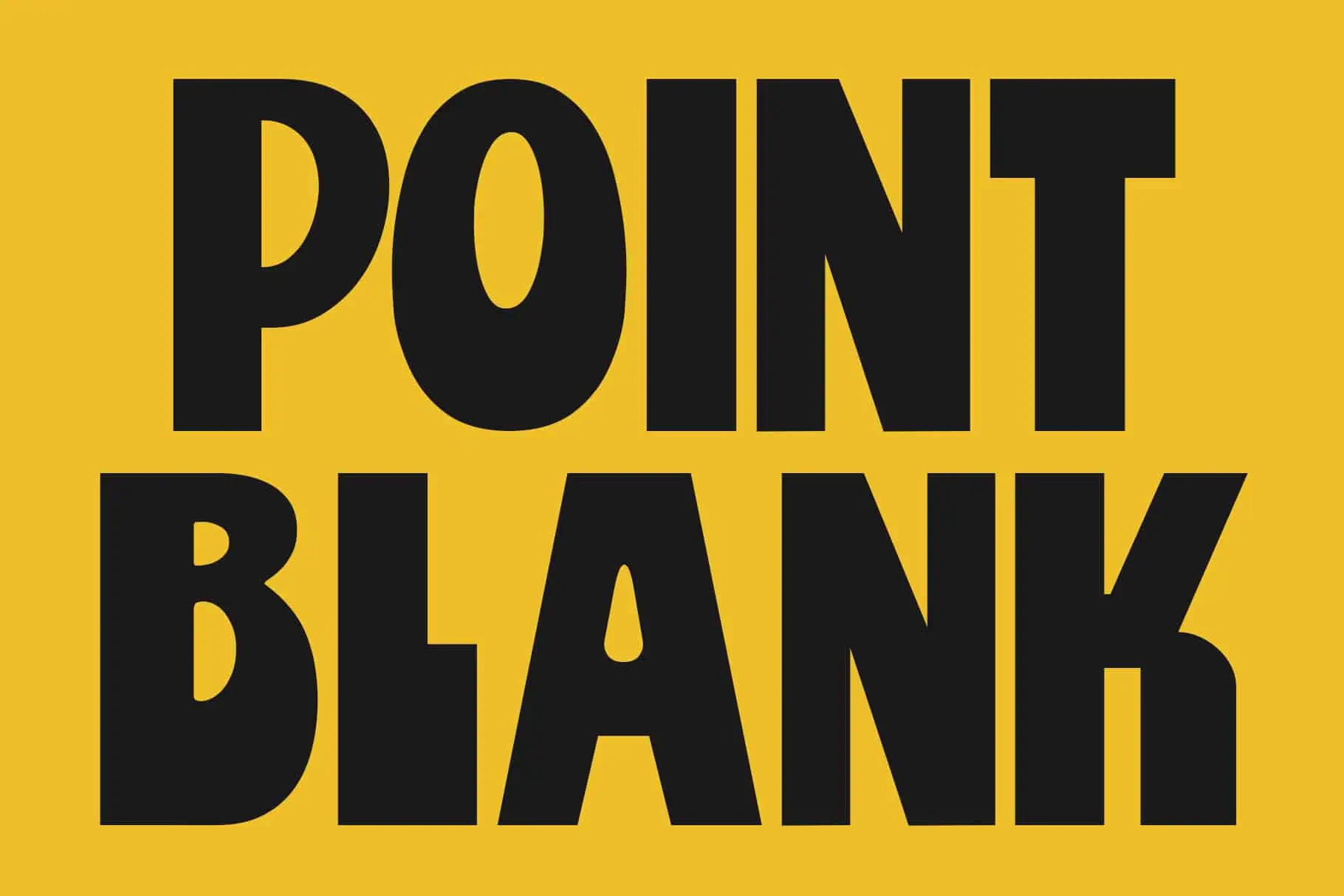 Point Blank font preview from Creative Fabrica
