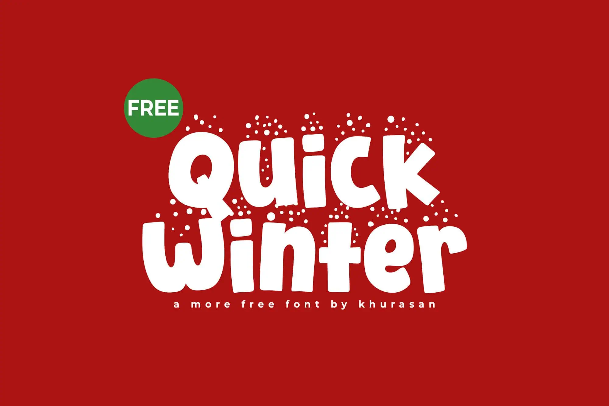 Quick Winter font preview from Creative Fabrica