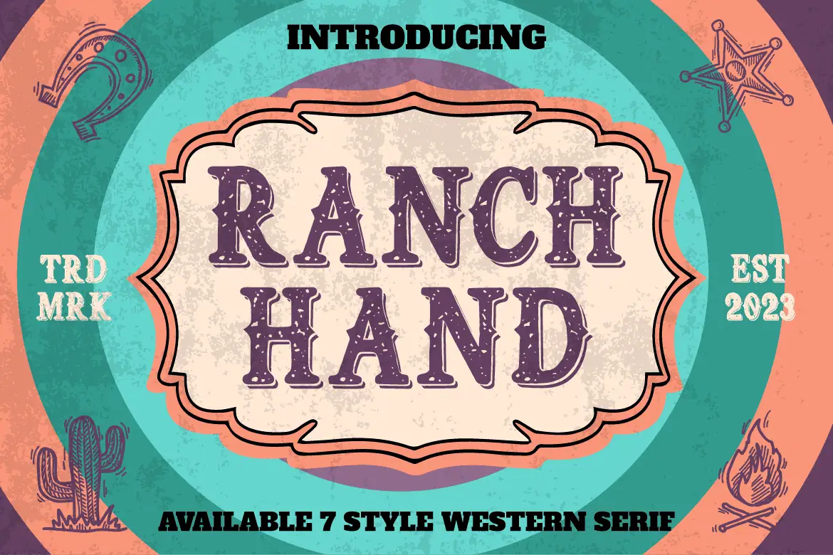 Ranch Hand font preview from Creative Fabrica