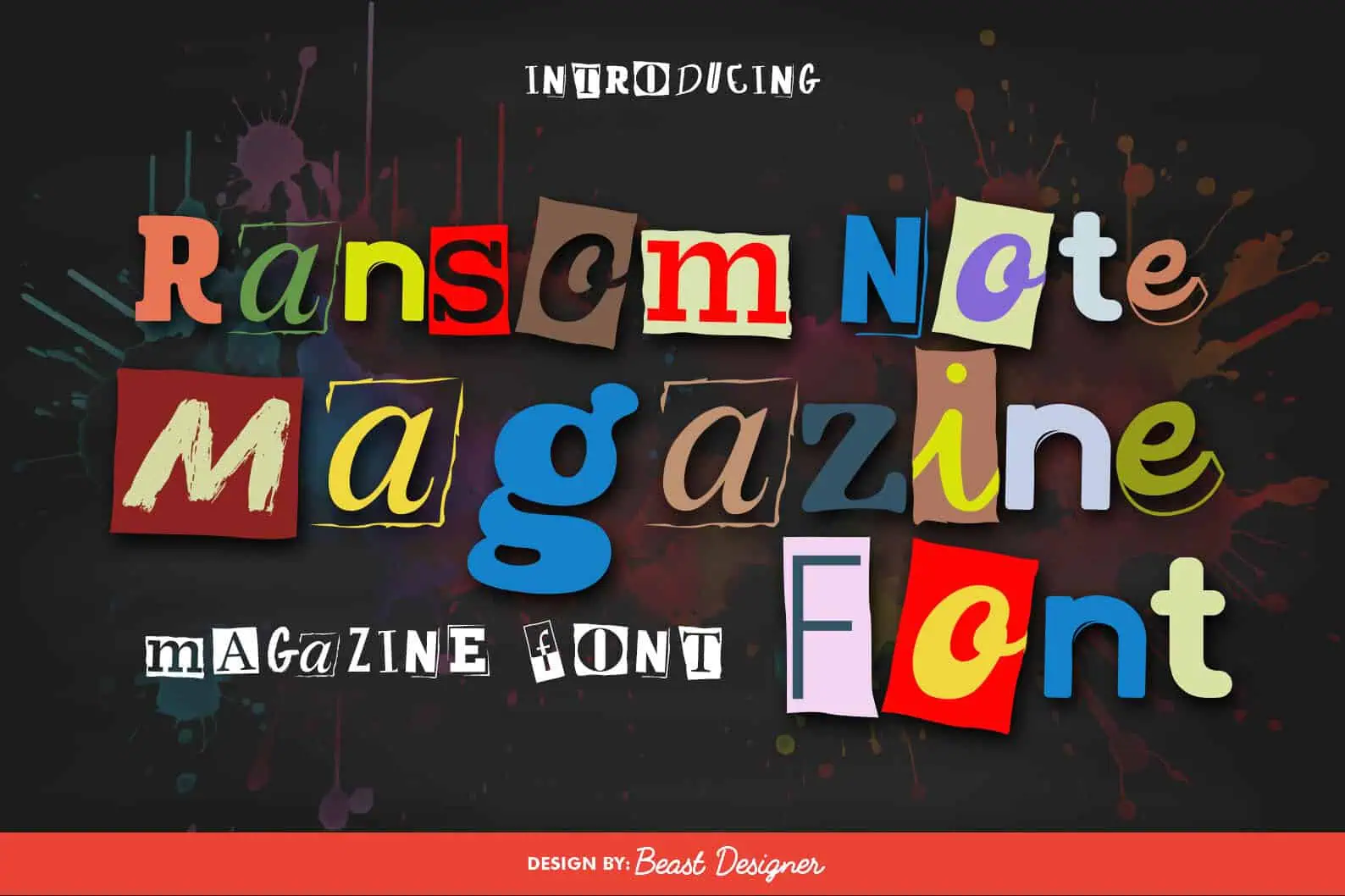 Ransom Note Magazine font preview from Creative Fabrica