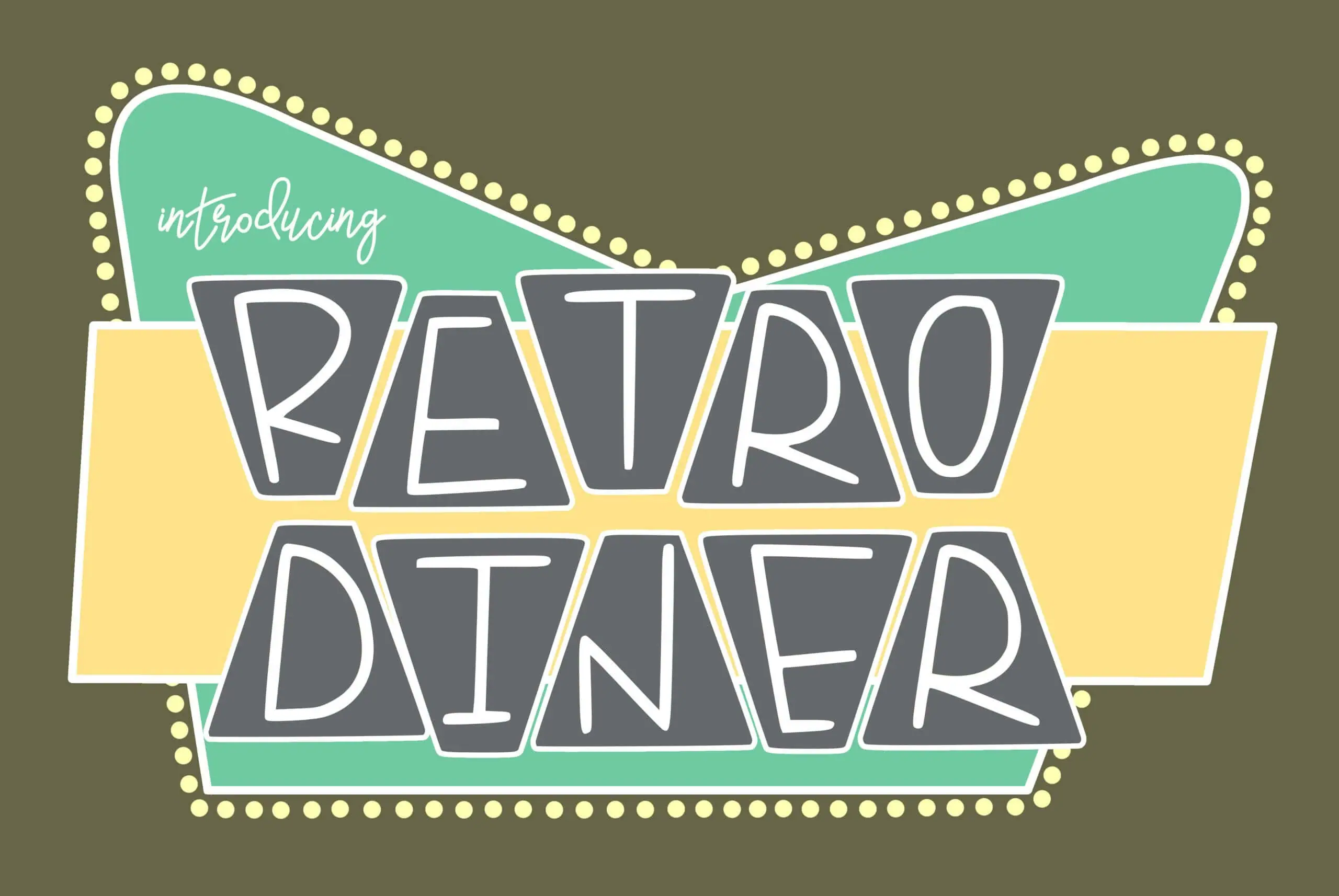 Retro Diner font preview from Creative Fabrica
