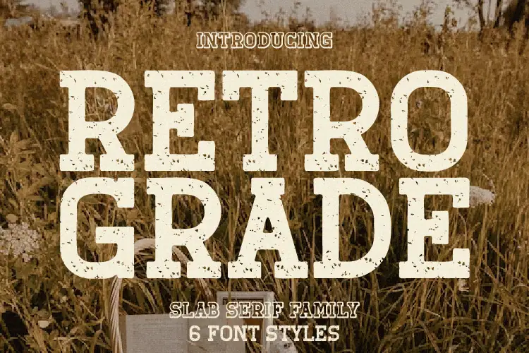 Retro Grade font preview from Creative Fabrica