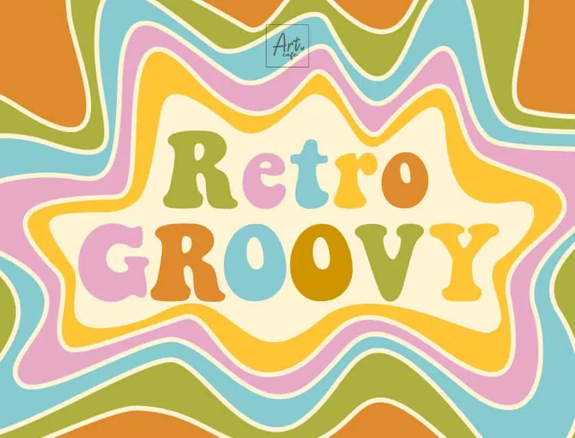 Retro Groovy font preview from Creative Fabrica