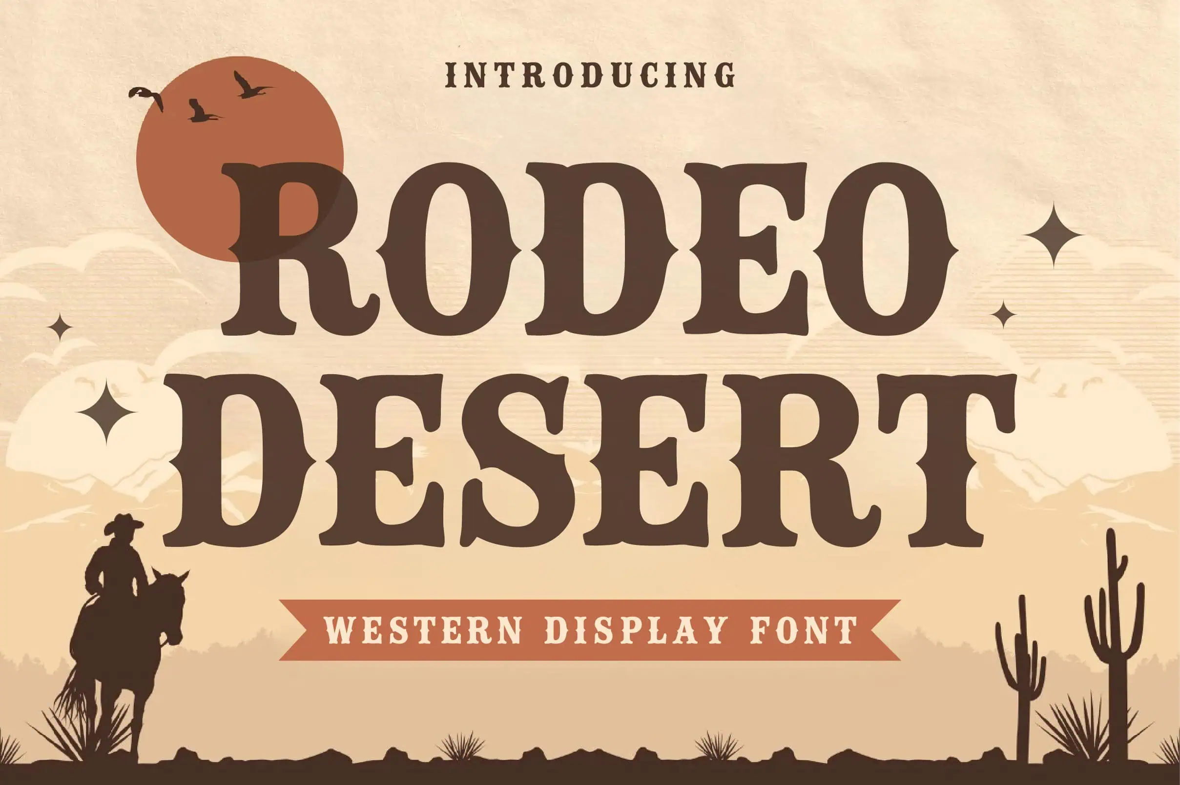 Rodeo Desert font preview from Creative Fabrica